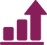 Icon: column chart with arrow pointing up