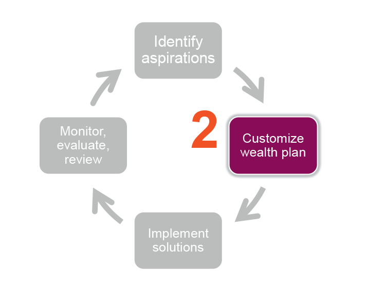 Step 2: Customize wealth plan in the wealth planning process