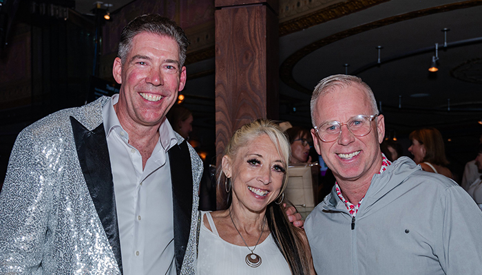 Kurt Pedersen, Danielle Dececco, and Gerry Dee posing together for the camera