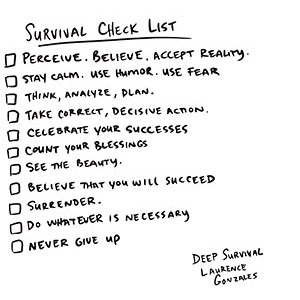 Survival checklist